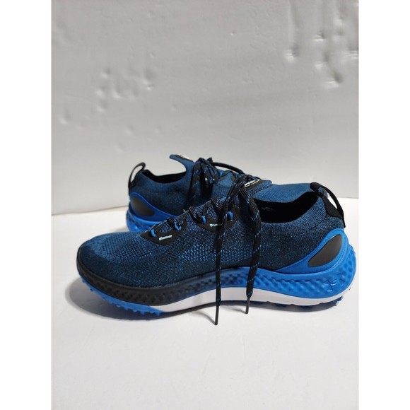 Under Armour UA Charged Curry Spikeless Golf Shoes Sz 9.5 Blue/Black 3025072-001 main image 9